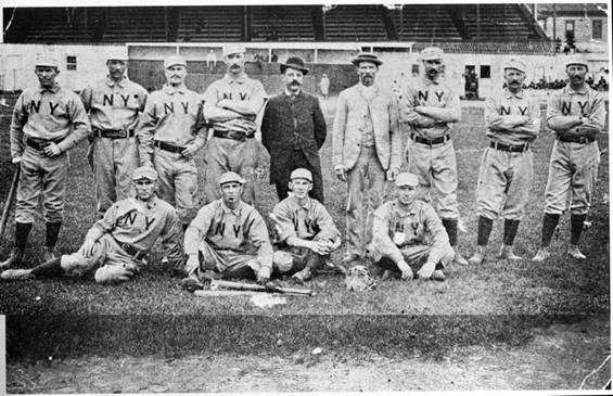 Photo of the New York Gothams baseball team.