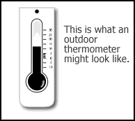 This is what an outdoor thermometer might look like