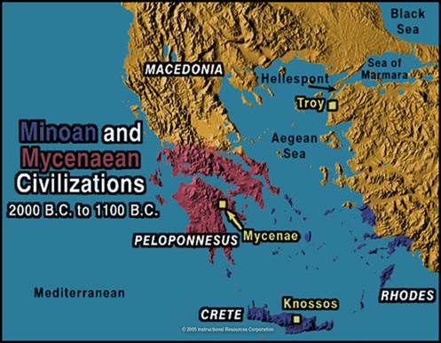 mycenaean empire map