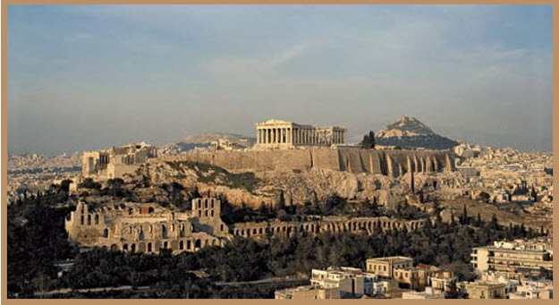 The upper and lower levels of Athens