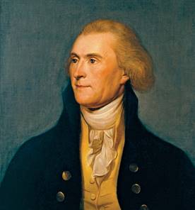 Thomas Jefferson, portrait by Charles Willson Peale.