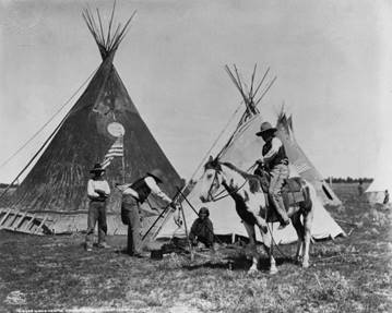 Indian reservation/ Montana/ photo 1906.