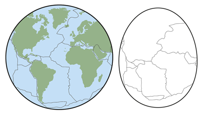 Earths Tectonic Plates (Like a Cracked Egg)
