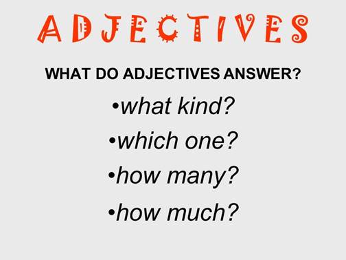 adjectives