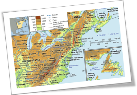 Map/Still:The Appalachian Mountains.