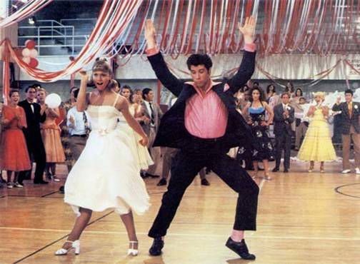 Photograph:Olivia Newton-John and John Travolta in Grease (1978), directed by Randal Kleiser.