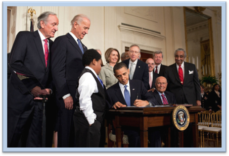 [Barack Obama signs the Patient Protection and Affordable Care Act at the White House, March 23, 2010]