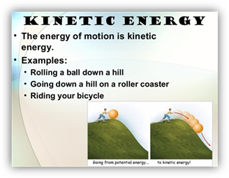 Image result for kinetic energy example