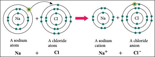 Image result for sodium chloride ionic bond